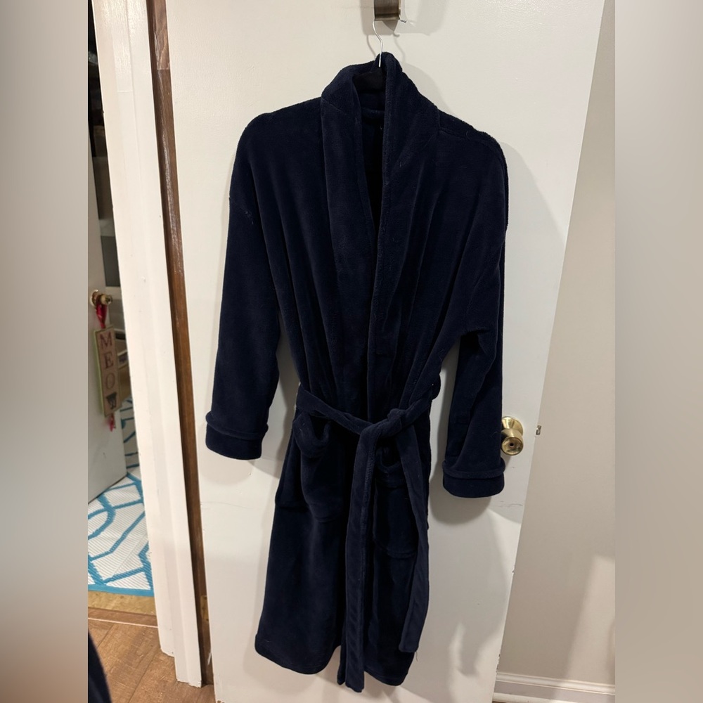 Men’s Blue Comfy Floor Length Robe - Croft & Barrow - Size Small